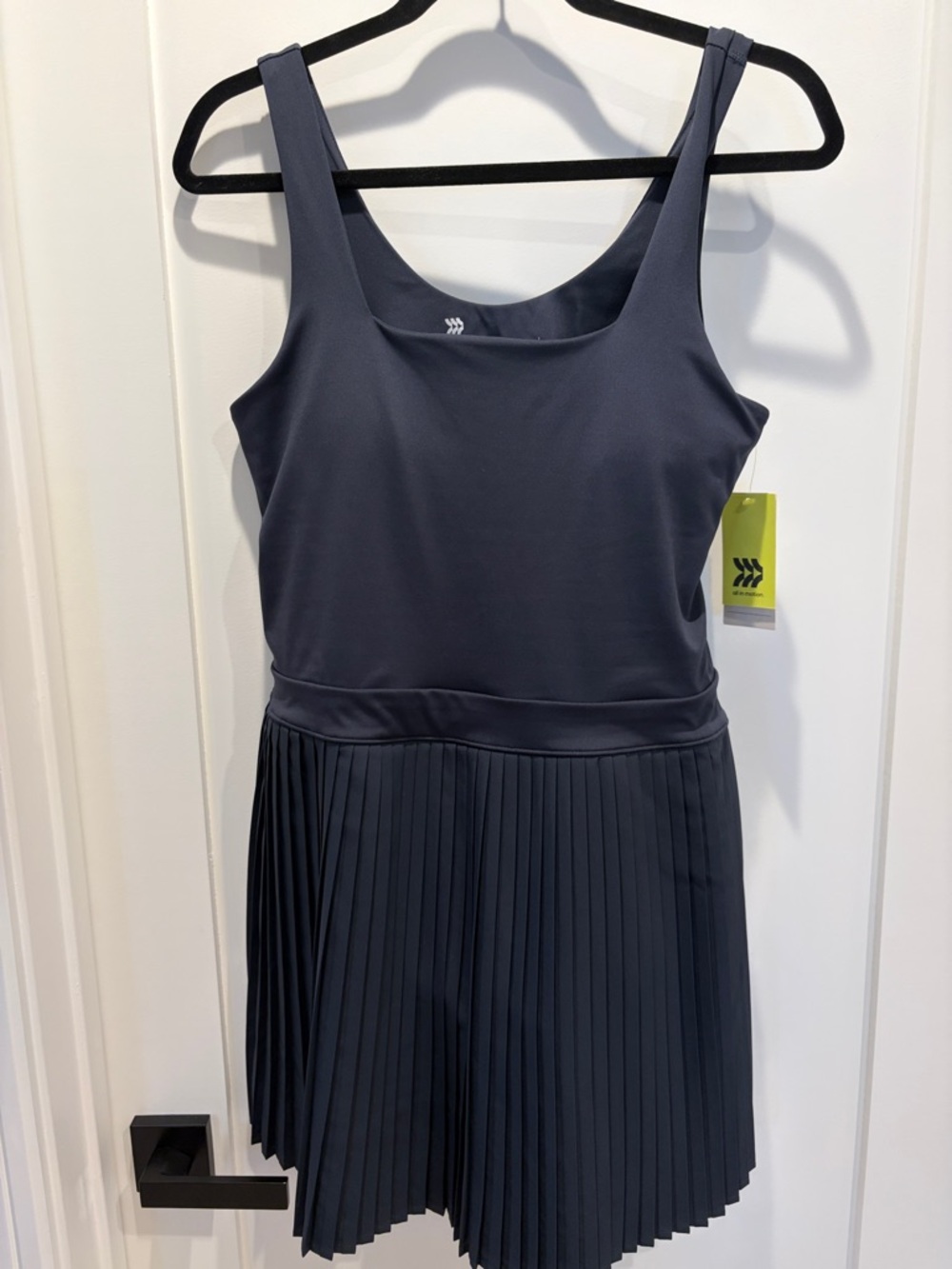 Women’s All In Motion Pleated Active Dress. Built in Shorts and Bra. UPF 50+